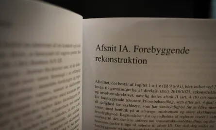 gennemførelse forebyggende rekonstruktion