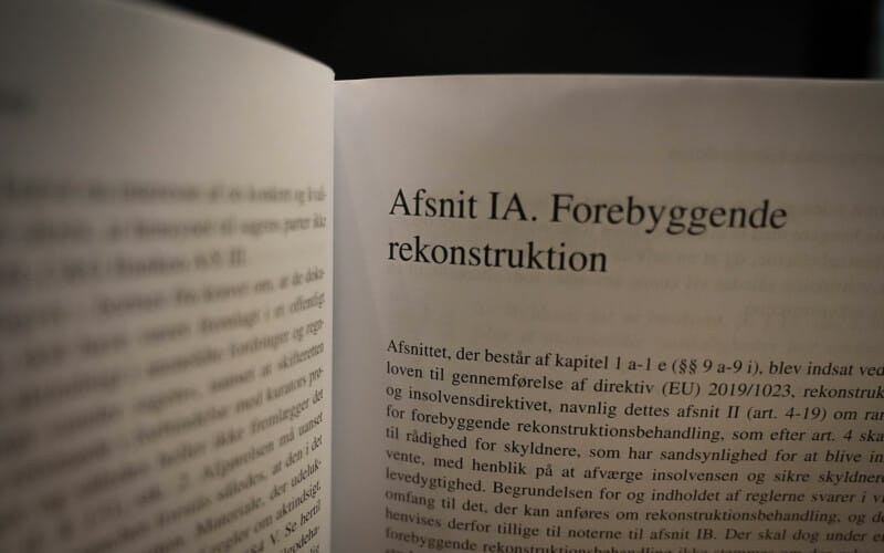 gennemførelse forebyggende rekonstruktion